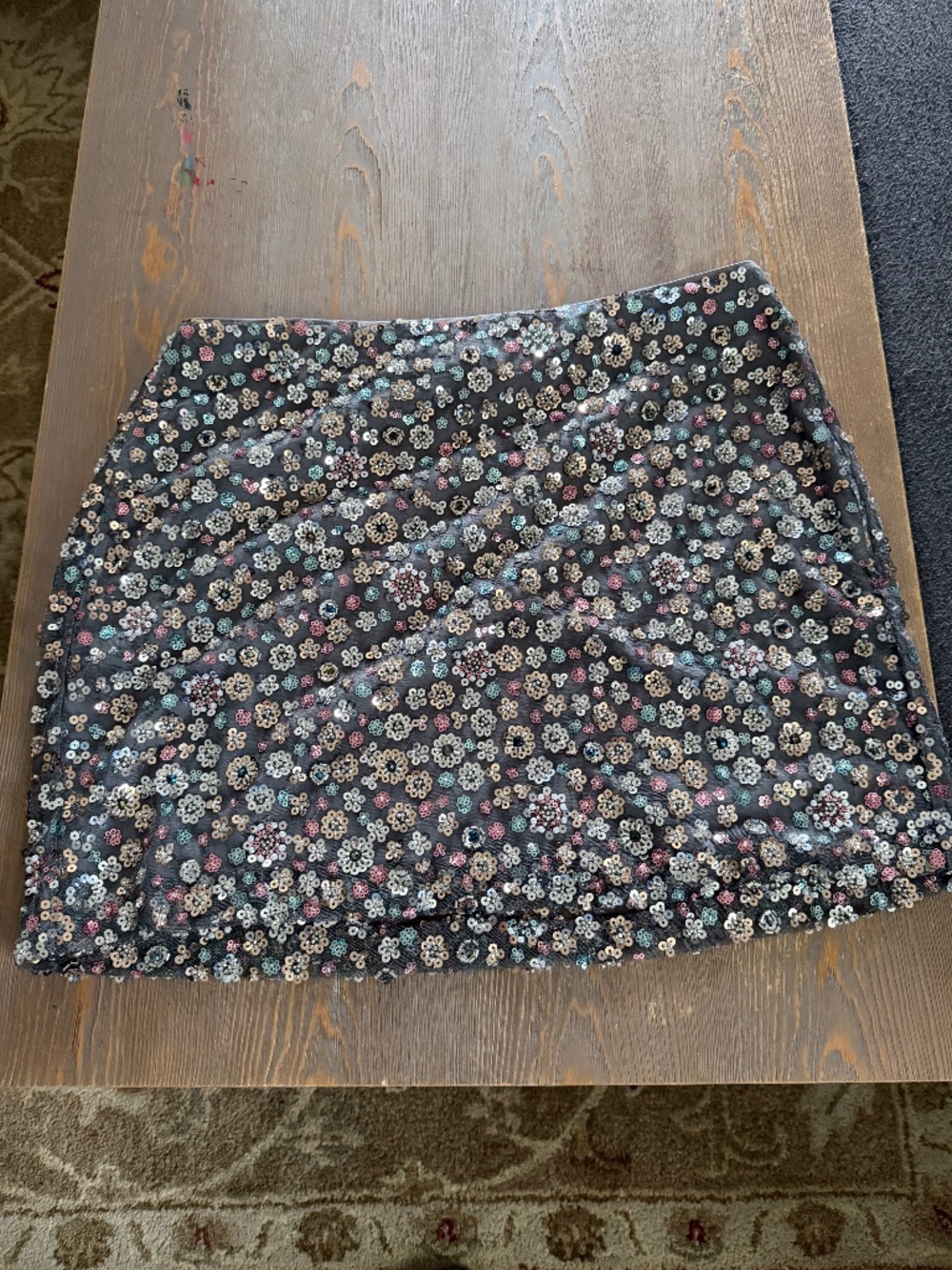 Loft Sequin Mini Skirt Sz 8